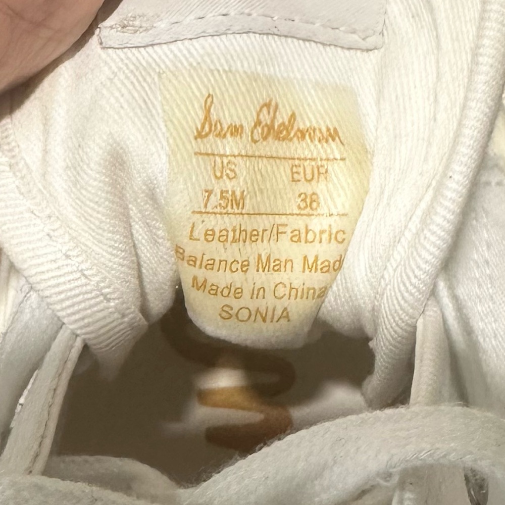 🌸SAM EDELMAN🌸 Sonia Platform Sneakers White Size: 7.5 - Picture 13 of 14